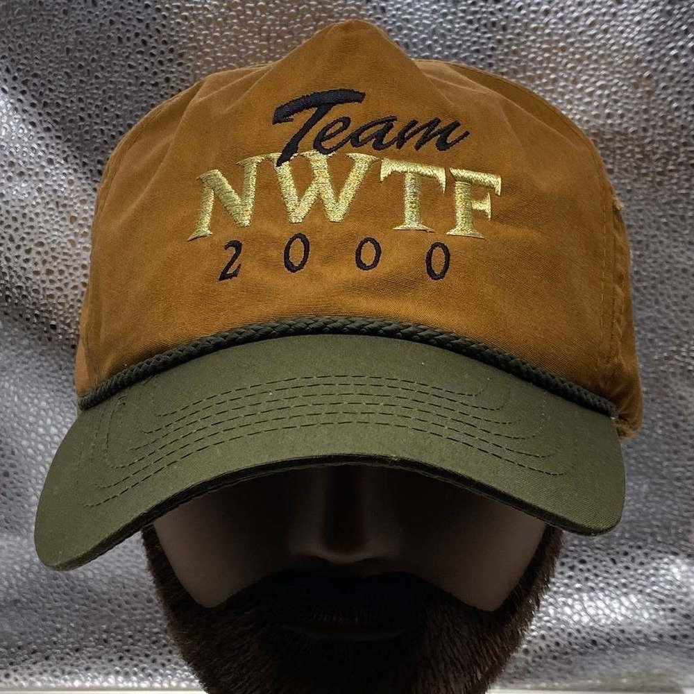 Vintage NWTF Sidewinder Sports Team 2000 Mens OS Brown Rope Snapback Hunting Hat